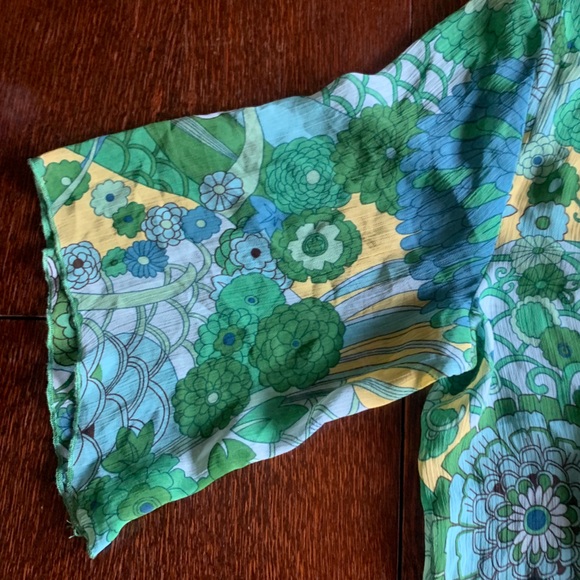 H&M Chiffon Floral Tunic Blouse Sz. 14 - Picture 3 of 7